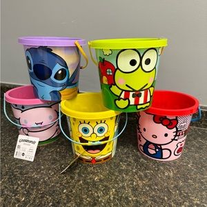 Sanrio KEROPPI BUCKET PAIL 8.13” X 7.25” Easter Beach - NWT